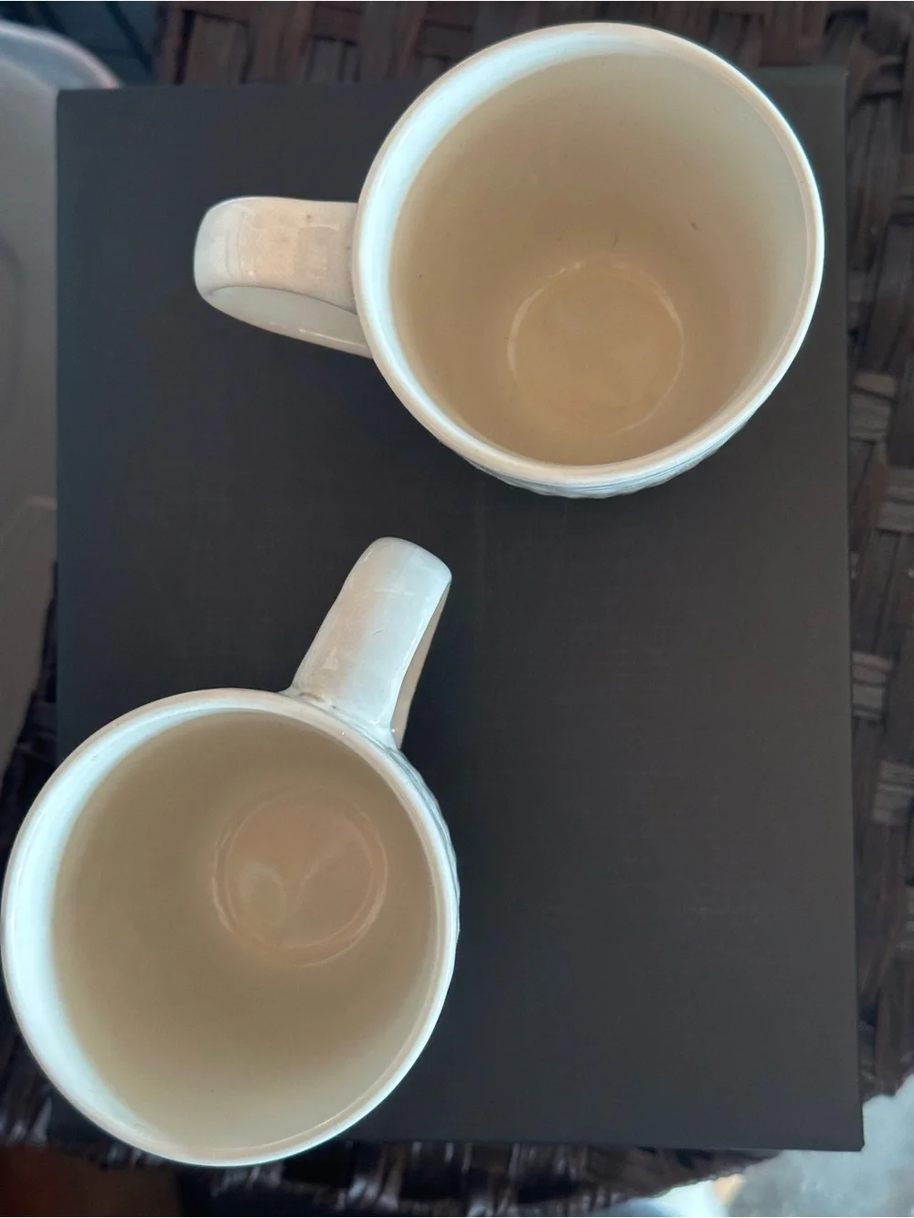 Neutral Textured Ceramic Mugs - Set of 2